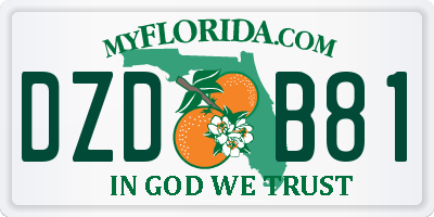 FL license plate DZDB81