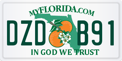 FL license plate DZDB91
