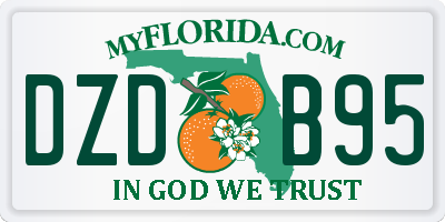 FL license plate DZDB95