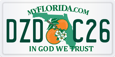FL license plate DZDC26
