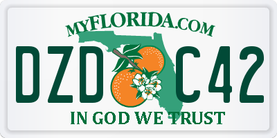 FL license plate DZDC42