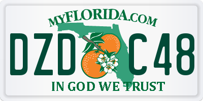 FL license plate DZDC48