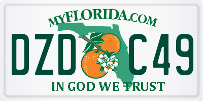 FL license plate DZDC49