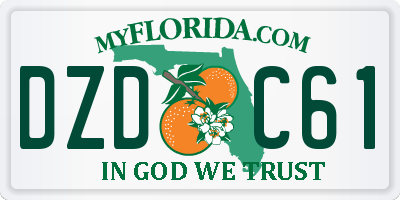 FL license plate DZDC61