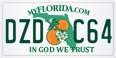 FL license plate DZDC64