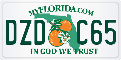 FL license plate DZDC65