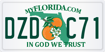 FL license plate DZDC71