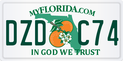 FL license plate DZDC74