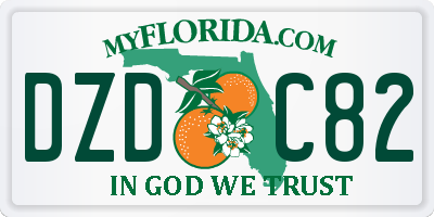 FL license plate DZDC82