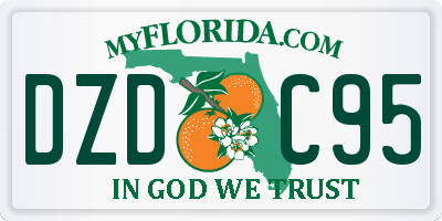 FL license plate DZDC95