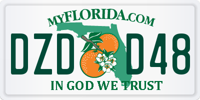 FL license plate DZDD48