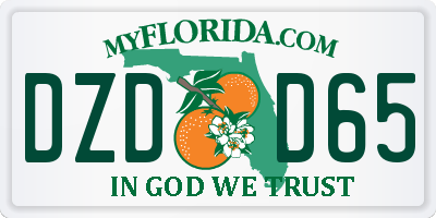 FL license plate DZDD65