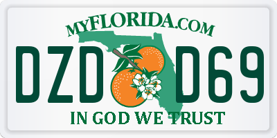 FL license plate DZDD69