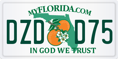 FL license plate DZDD75