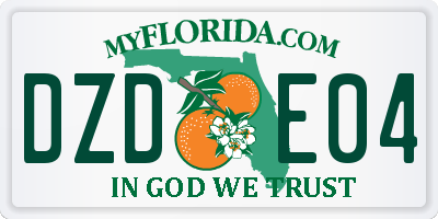 FL license plate DZDE04
