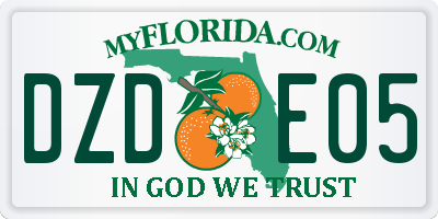 FL license plate DZDE05