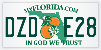 FL license plate DZDE28