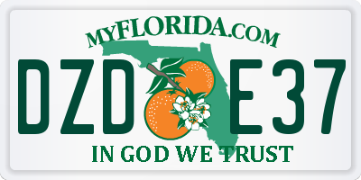 FL license plate DZDE37