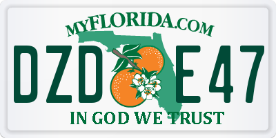 FL license plate DZDE47