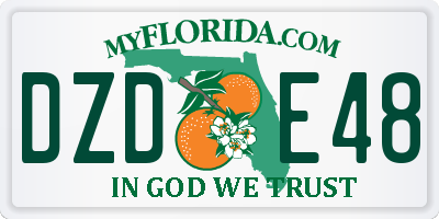 FL license plate DZDE48
