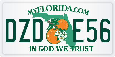 FL license plate DZDE56