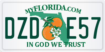 FL license plate DZDE57