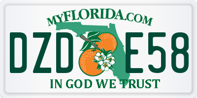 FL license plate DZDE58