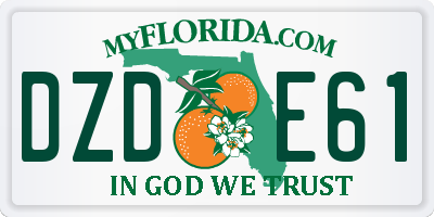 FL license plate DZDE61