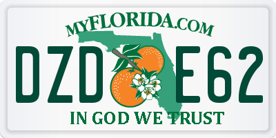 FL license plate DZDE62