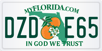 FL license plate DZDE65