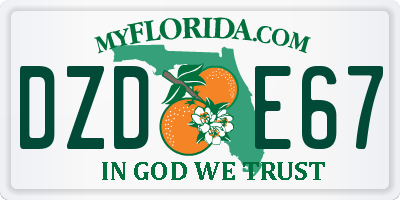 FL license plate DZDE67