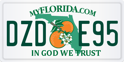 FL license plate DZDE95