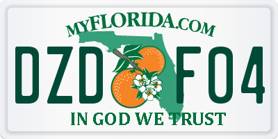FL license plate DZDF04