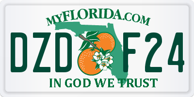 FL license plate DZDF24