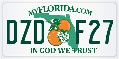 FL license plate DZDF27