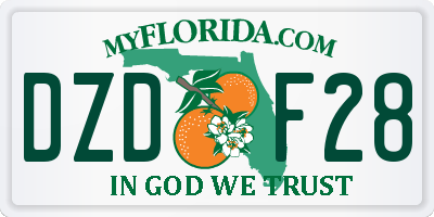FL license plate DZDF28