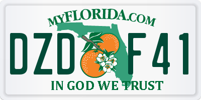 FL license plate DZDF41