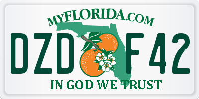 FL license plate DZDF42