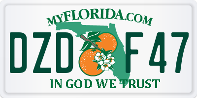 FL license plate DZDF47