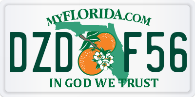 FL license plate DZDF56