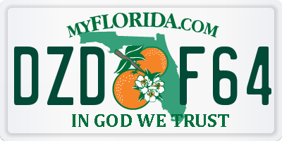 FL license plate DZDF64