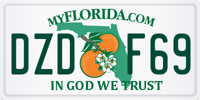 FL license plate DZDF69