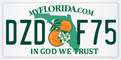 FL license plate DZDF75