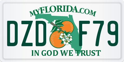FL license plate DZDF79