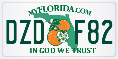 FL license plate DZDF82
