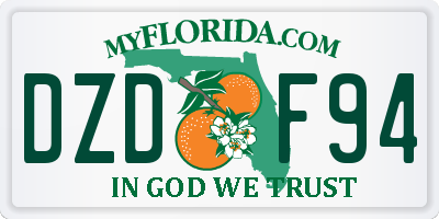 FL license plate DZDF94