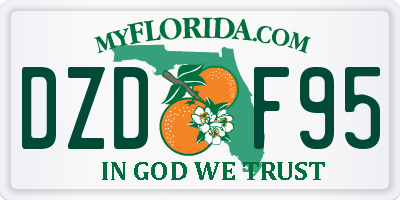 FL license plate DZDF95