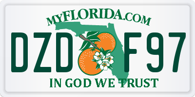 FL license plate DZDF97