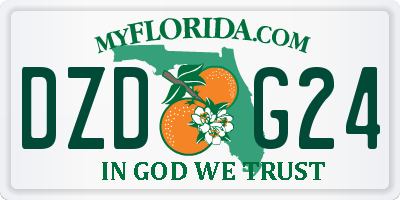 FL license plate DZDG24