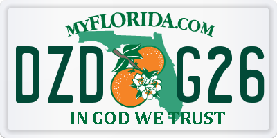 FL license plate DZDG26